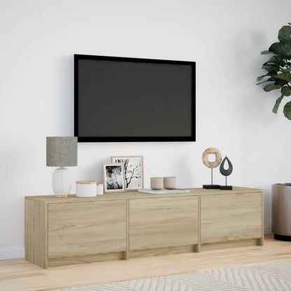 Mobile Porta TV con LED Rovere Sonoma 165x34x40cm in Truciolato