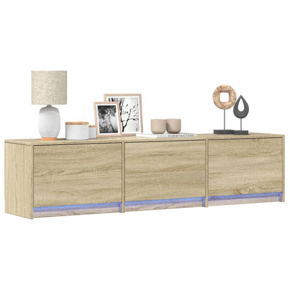 Mobile Porta TV con LED Rovere Sonoma 165x34x40cm in Truciolato