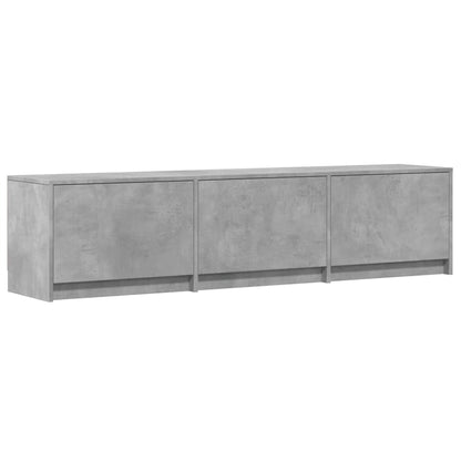 Mobile Porta TV con LED Grigio Cemento 165x34x40 cm Truciolato