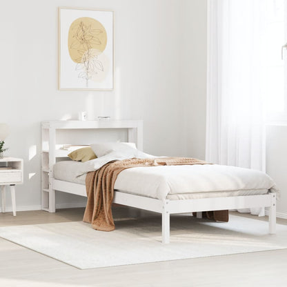 Letto senza Materasso Bianco 90x200 cm Legno Massello di Pino