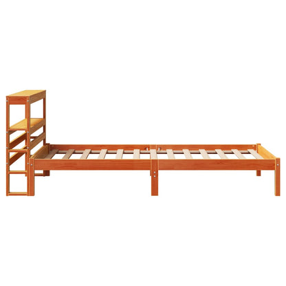 Giroletto con Testiera Marrone Cera 90x190 cm Massello Pino