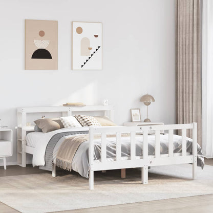 Letto senza Materasso Bianco 120x190 cm Legno Massello di Pino