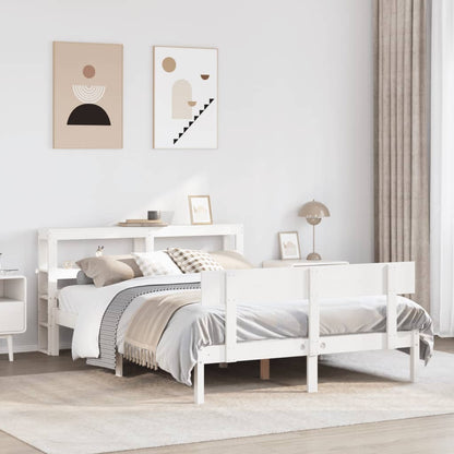 Letto senza Materasso Bianco 120x190 cm Legno Massello di Pino
