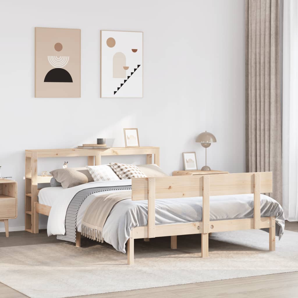 Letto senza Materasso 120x200 cm in Legno Massello di Pino