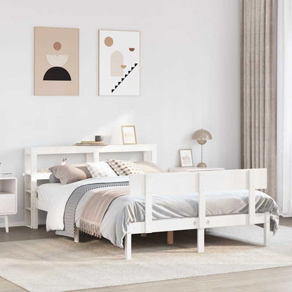 Letto senza Materasso Bianco 120x200 cm Legno Massello di Pino