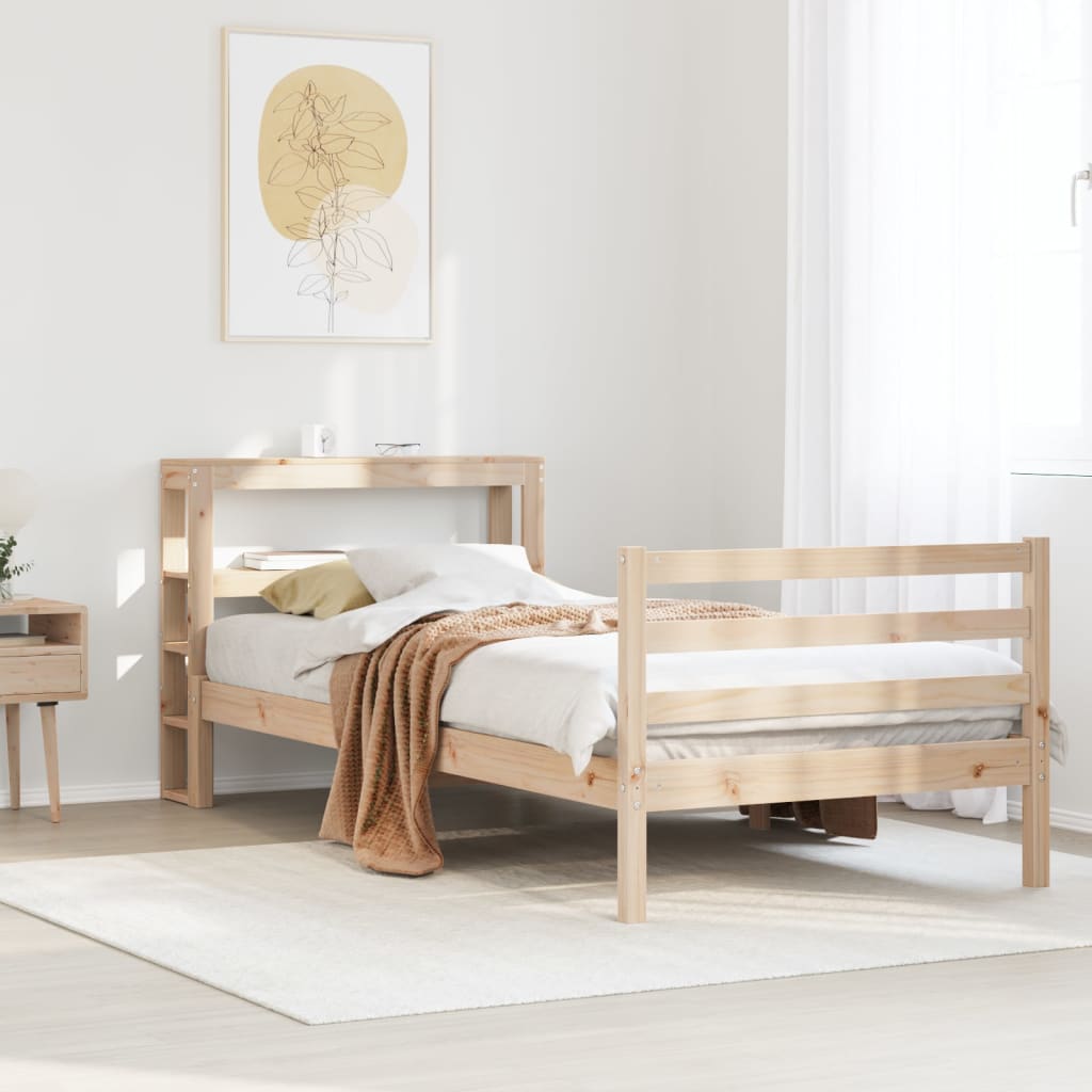 Letto senza Materasso 90x200 cm in Legno Massello di Pino
