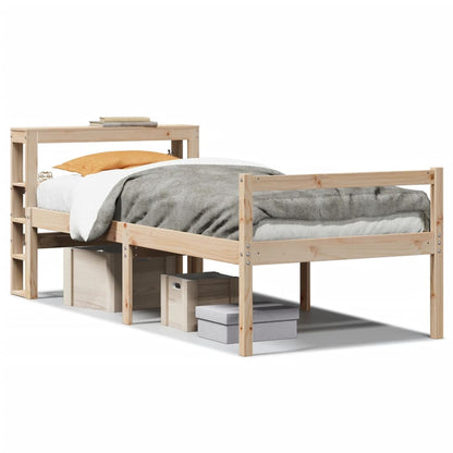 Letto per Anziani con Testiera 75x190 cm Legno Massello di Pino