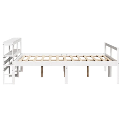 Letto Anziani con Testiera Bianco 120x190cm Legno Massello Pino