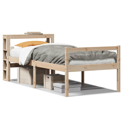 Letto per Anziani con Testiera 90x200 cm Legno Massello Pino