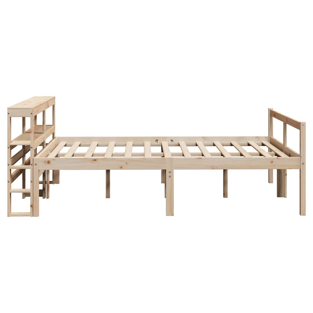 Letto per Anziani con Testiera 120x200 cm Legno Massello Pino