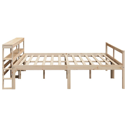 Letto per Anziani con Testiera 180x200 cm Legno Massello Pino