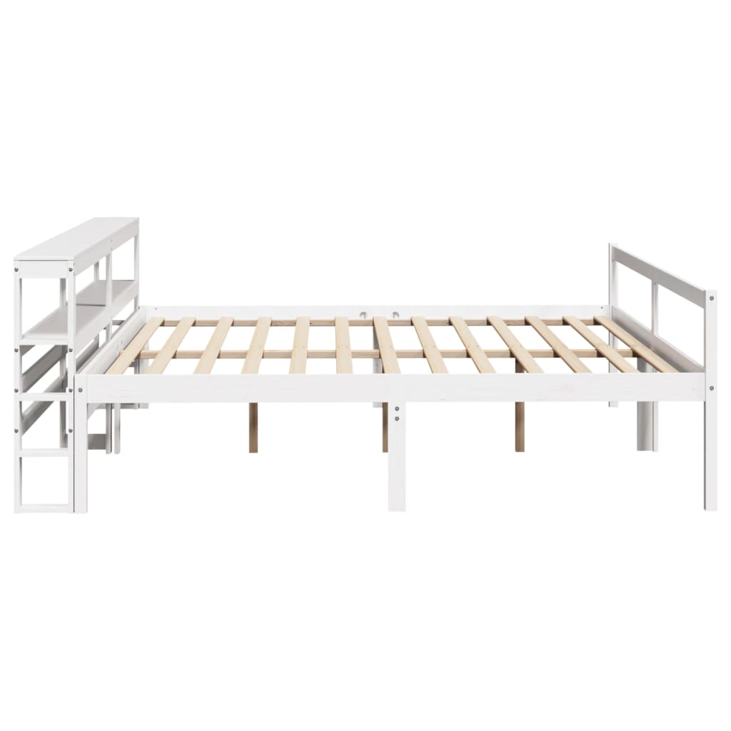 Letto Anziani con Testiera Bianco 180x200cm Legno Massello Pino