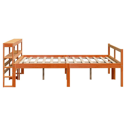 Giroletto con Testiera Marrone Cera 120x190 cm Massello Pino