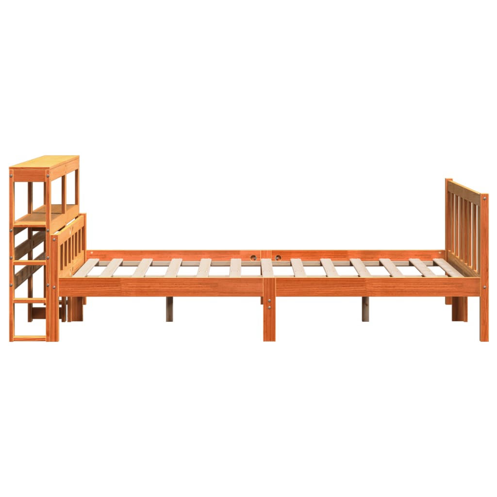 Giroletto con Testiera Marrone Cera 150x200 cm Massello Pino