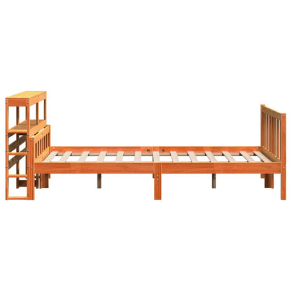 Giroletto con Testiera Marrone Cera 150x200 cm Massello Pino