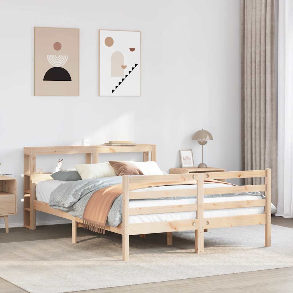 Giroletto con Testiera 140x190 cm in Legno Massello di Pino
