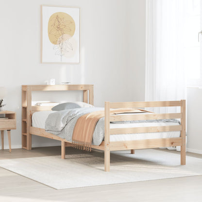 Giroletto con Testiera 90x200 cm in Legno Massello di Pino