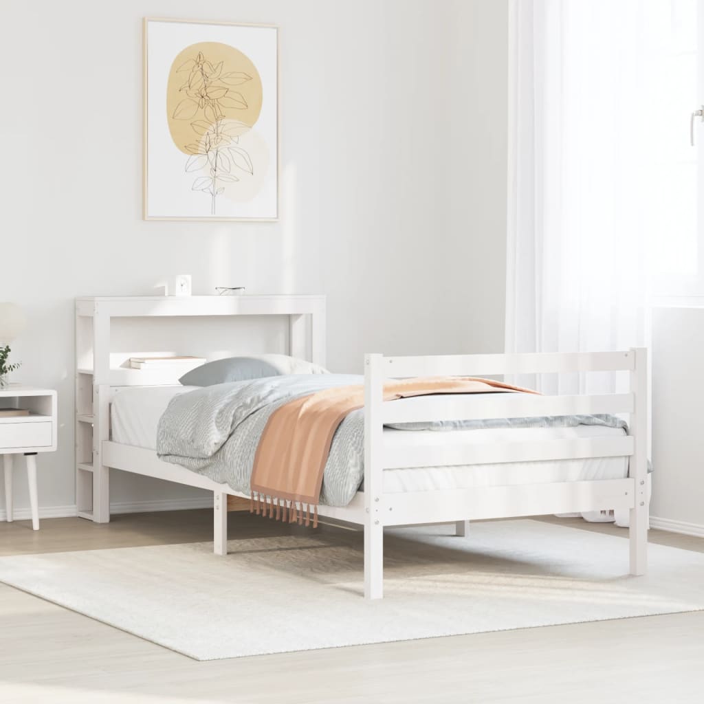 Giroletto con Testiera senza Materasso Bianco 90x200 cm