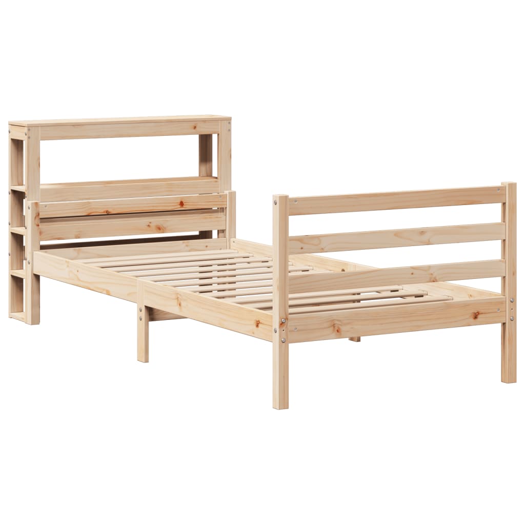 Giroletto con Testiera 100x200 cm Legno Massello di Pino