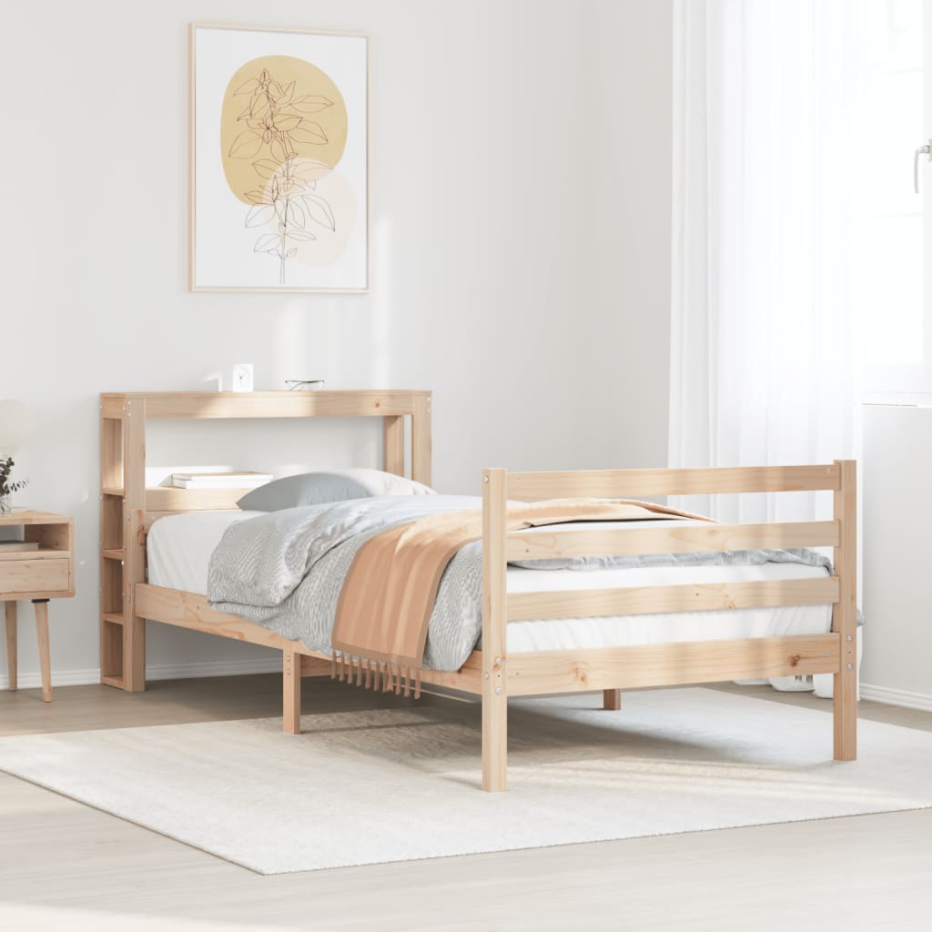 Giroletto con Testiera 100x200 cm Legno Massello di Pino