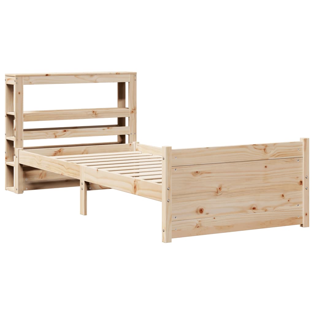 Giroletto con Testiera 75x190 cm in Legno Massello di Pino