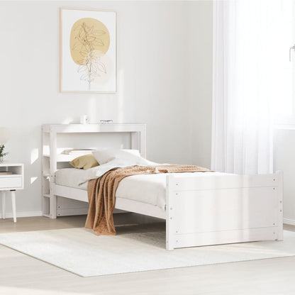 Giroletto con Testiera senza Materasso Bianco 90x190 cm