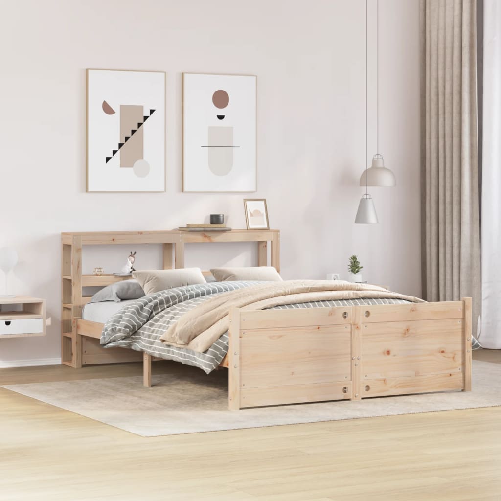 Giroletto con Testiera 120x190 cm in Legno Massello di Pino