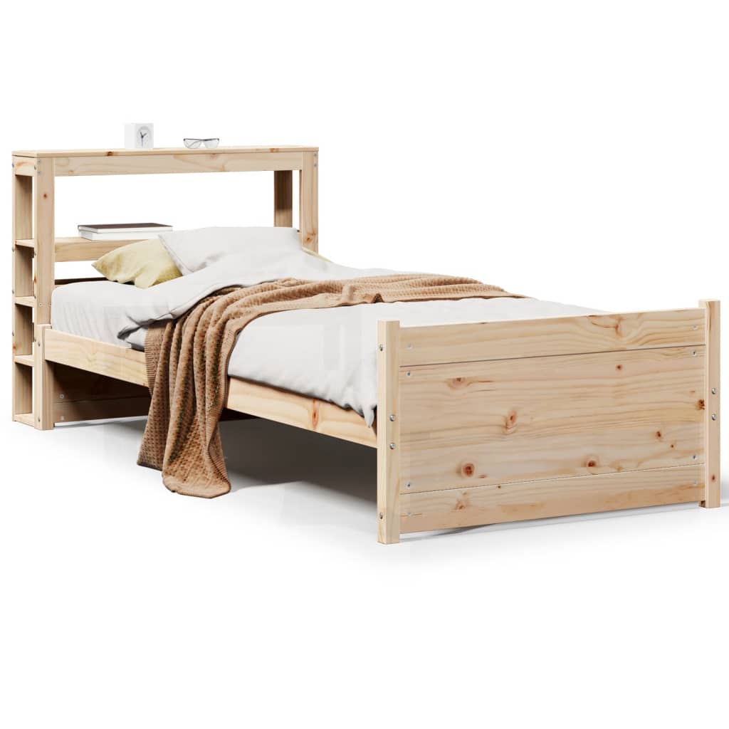 Giroletto con Testiera 100x200 cm Legno Massello di Pino