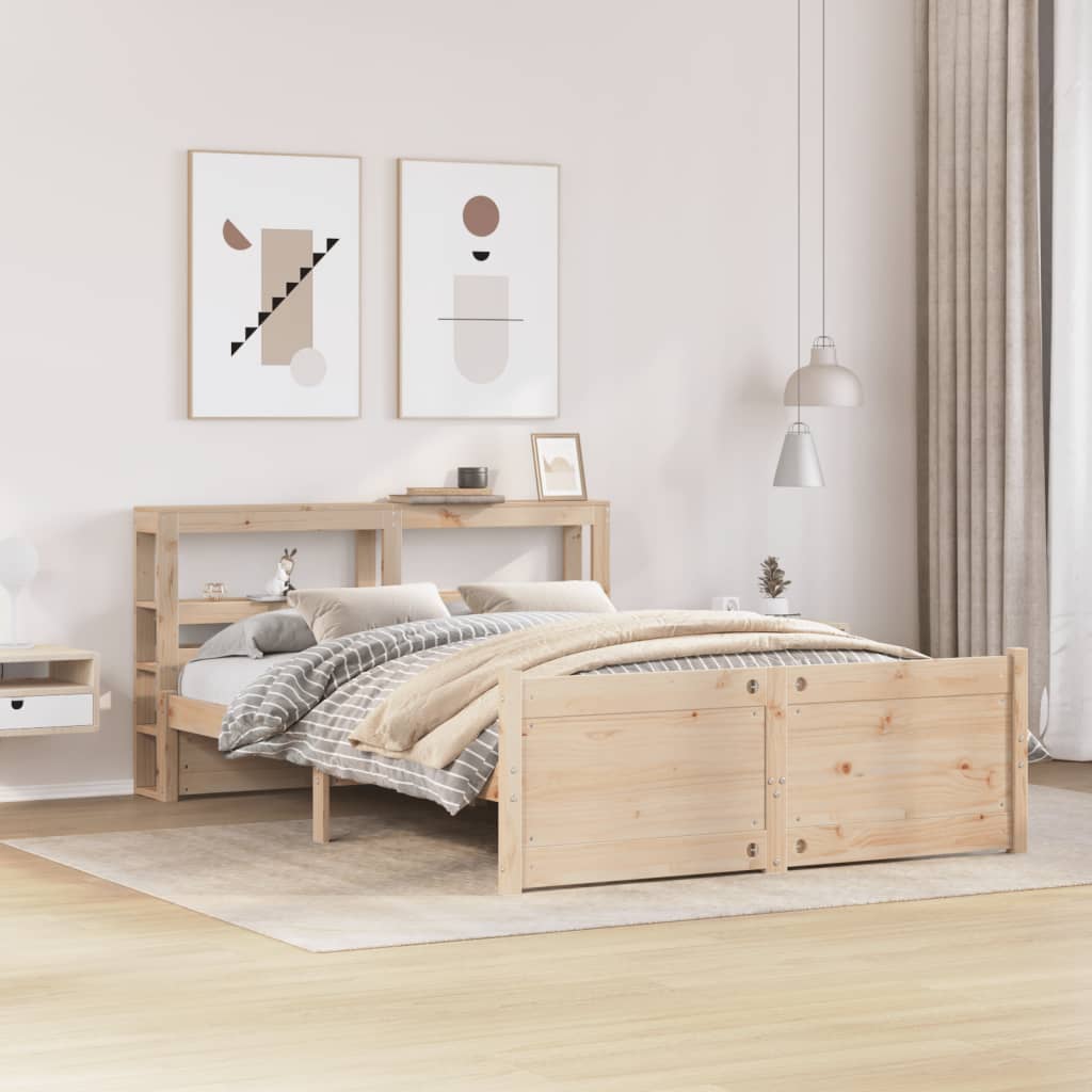 Giroletto con Testiera 140x200 cm in Legno Massello di Pino