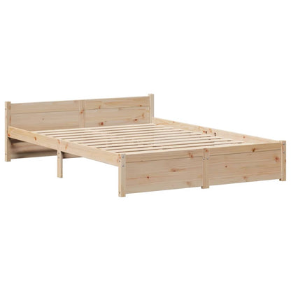 Giroletto con Testiera 150x200 cm in Legno Massello di Pino
