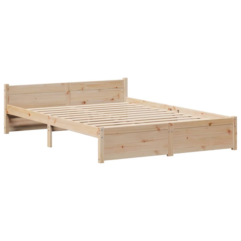 Giroletto con Testiera 160x200 cm in Legno Massello di Pino