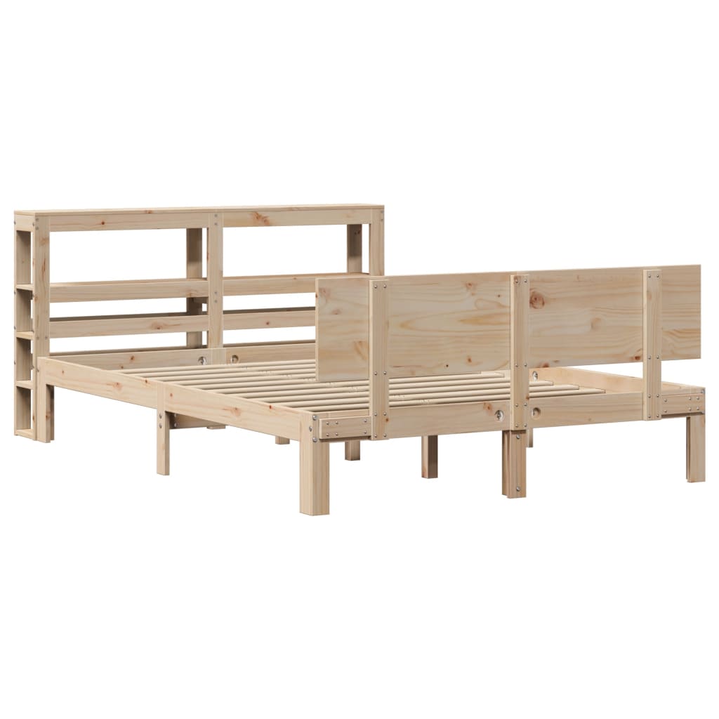 Giroletto con Testiera 140x200 cm in Legno Massello di Pino