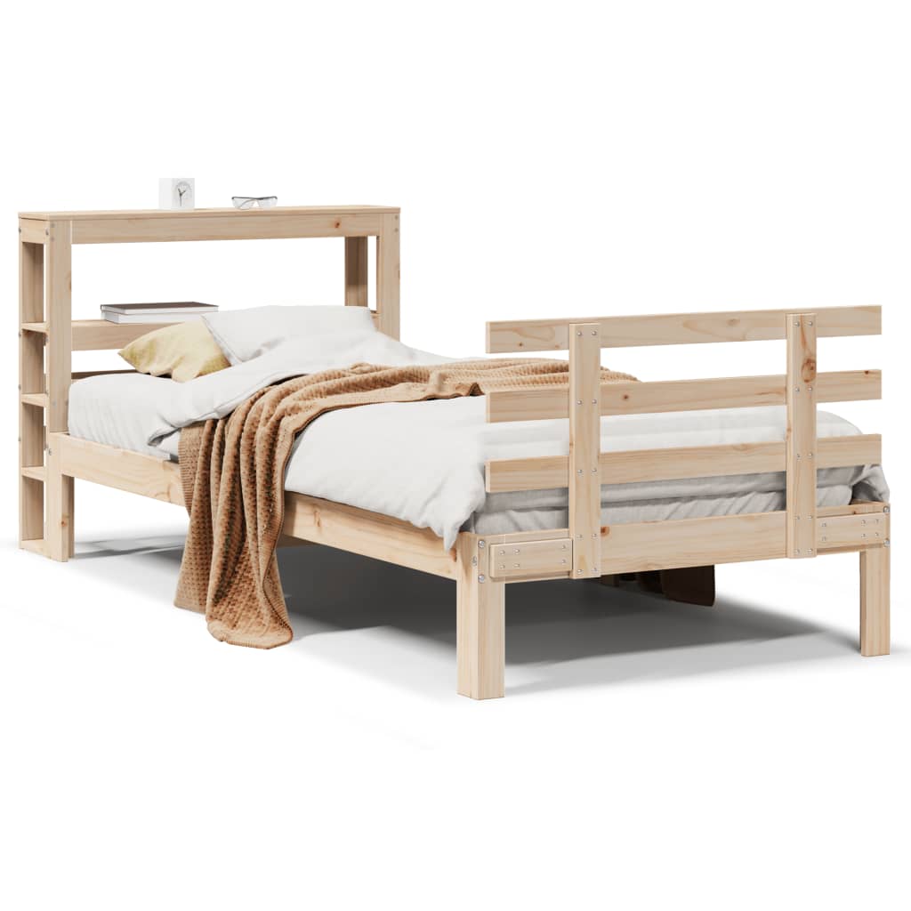 Giroletto con Testiera 75x190 cm in Legno Massello di Pino