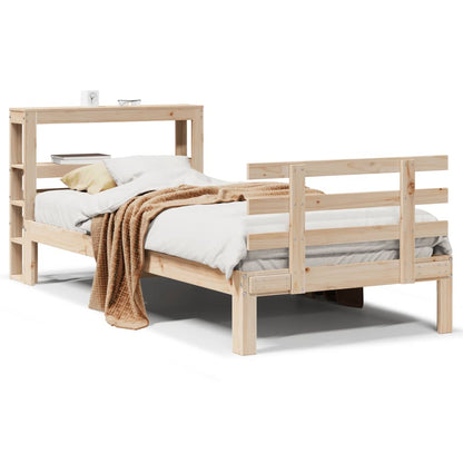 Giroletto con Testiera 75x190 cm in Legno Massello di Pino