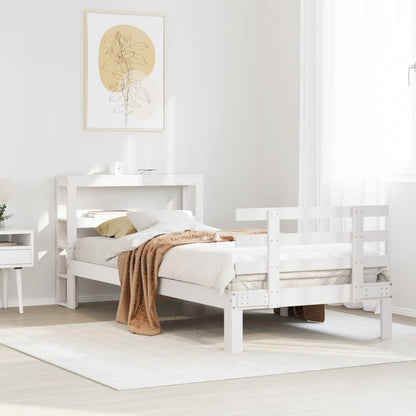 Giroletto con Testiera senza Materasso Bianco 90x200 cm
