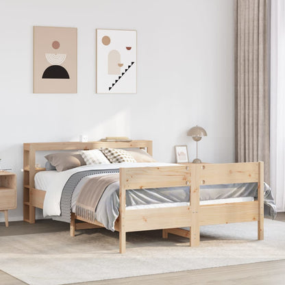 Letto senza Materasso 140x200 cm in Legno Massello di Pino