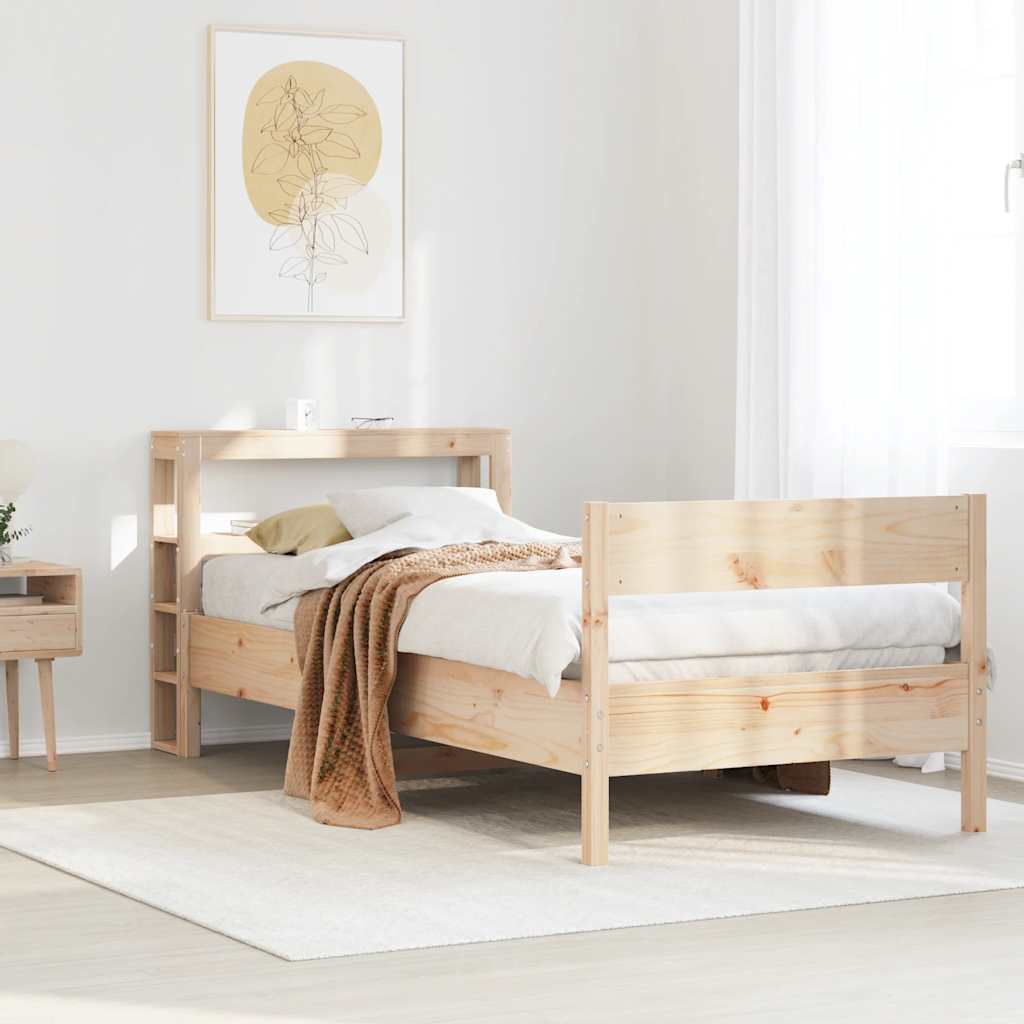 Letto senza Materasso 75x190 cm in Legno Massello Pino