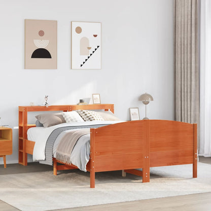Letto senza Materasso Marrone Cera 120x200 cm in Legno di Pino