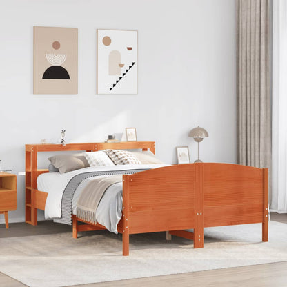 Letto senza Materasso Marrone Cera 140x190 cm in Legno di Pino