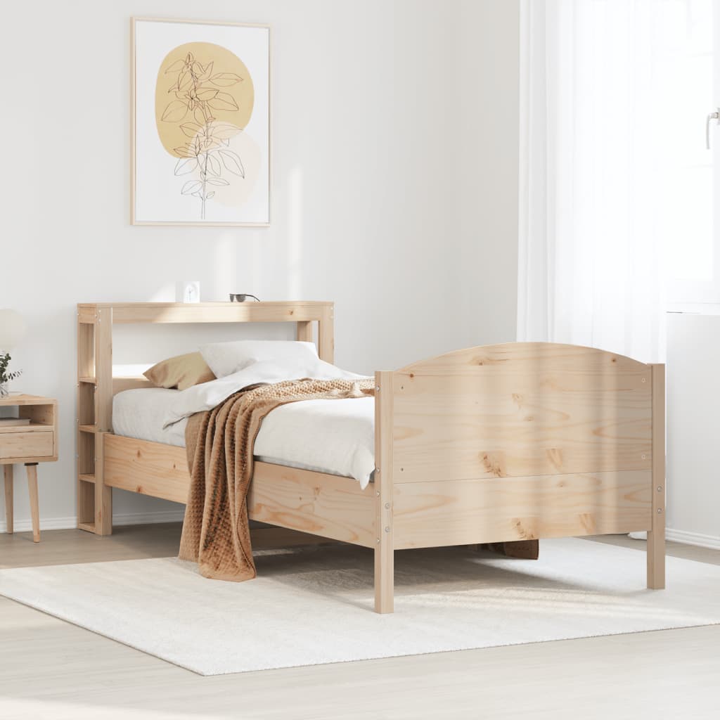 Letto senza Materasso 75x190 cm in Legno Massello Pino