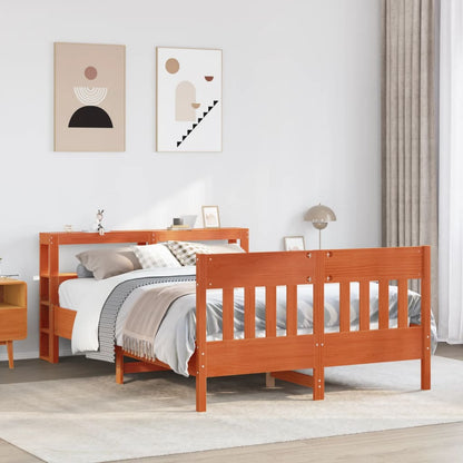Letto senza Materasso Marrone Cera 150x200 cm in Legno di Pino