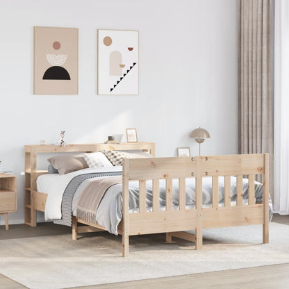 Letto senza Materasso 140x190 cm in Legno Massello di Pino
