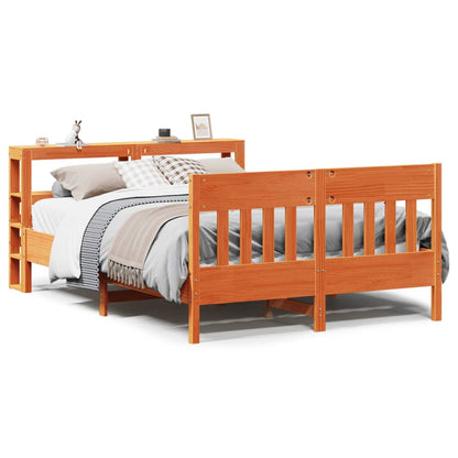 Letto senza Materasso Marrone Cera 135x190 cm in Legno di Pino