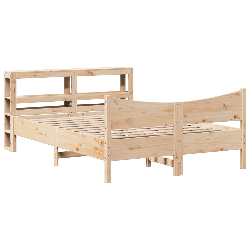 Giroletto con Testiera 150x200 cm in Legno Massello di Pino