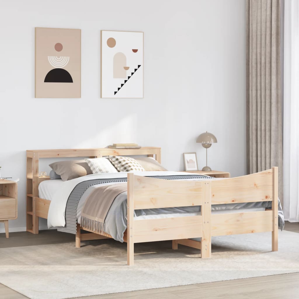 Giroletto con Testiera 140x190 cm in Legno Massello di Pino