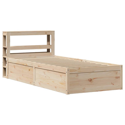Giroletto con Testiera 90x200 cm in Legno Massello di Pino