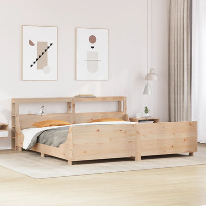 Letto senza Materasso 200x200 cm in Legno Massello di Pino