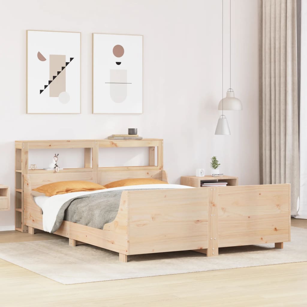 Letto senza Materasso 150x200 cm in Legno Massello di Pino