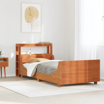 Letto senza Materasso Marrone Cera 100x200 cm in Legno di Pino