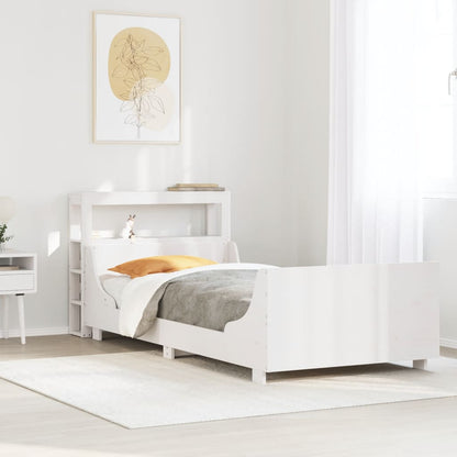 Letto senza Materasso Bianco 90x200 cm Legno Massello di Pino